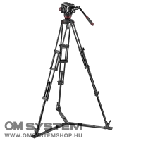 Manfrotto 504x fluid videó fej alu ikerlábas állvánnyal földterpesszel (MVK504XTWINGA)