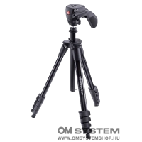 Manfrotto Compact Action alu állványszett hibrid fejjel, fekete (MKCOMPACTACN-BK)