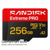 SanDisk Extreme PRO microSDXC 256GB memóriakártya [250/170MB/s] (226958)