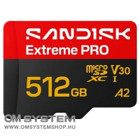 SanDisk Extreme PRO microSDXC 512GB memóriakártya [250/170MB/s] (226959)