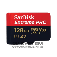 Sandisk microSDXC 128 GB Mobile Extreme PRO + adapter, (olv.200MB/s , ír.: 90MB/s) UHS-I, V30, (214504)