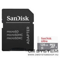 SanDisk Mobile Ultra microSDXC 128GB memóriakártya + adapter [140MB/s] (215422)