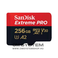 Sandisk microSDXC 256 GB Mobile Extreme PRO + adapter, (olv.: 200MB/s, ír.: 140MB/s) UHS-I, V30 (214505)