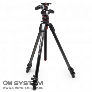 Manfrotto 055 kit karbon 3 szekciós állvány + 3D fej + MOVE (MK055CXPRO33WQR)