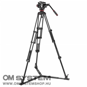 Manfrotto 504x fluid videó fej alu ikerlábas állvánnyal földterpesszel (MVK504XTWINGA)