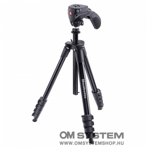 Manfrotto Compact Action alu állványszett hibrid fejjel, fekete (MKCOMPACTACN-BK)