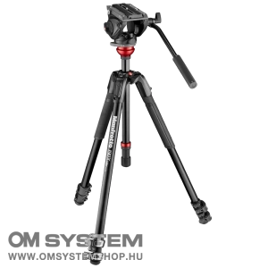 Manfrotto MVH500AH fluid fej lapos alappal + 190X alu video tripod (MVK500190XV)