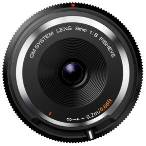 OM System Vázspaka objektív, 9mm F1:8.0 halszem fekete