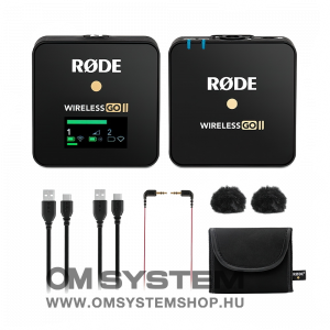 Rode Wireless GO II ultra kompakt két csatornás digitális vezeték nélküli mikrofon rendszer, fekete (WIGO