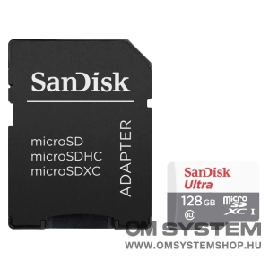 SanDisk Mobile Ultra microSDXC 128GB memóriakártya + adapter [140MB/s] (215422)