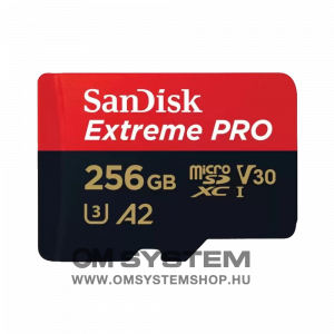 Sandisk microSDXC 256 GB Mobile Extreme PRO + adapter, (olv.: 200MB/s, ír.: 140MB/s) UHS-I, V30 (214505)