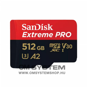 Sandisk microSDXC 512 GB Mobile Extreme PRO + adapter, (olv. seb.: 200MB/s , ír. seb.: 140MB/s) UHS-I, V30,