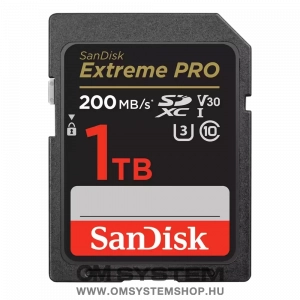 Sandisk SDXC 1 TB Extreme PRO (200MB/s olv. / 140MB/s ír. Seb.) UHS-I, Class 10, U3 (121599)