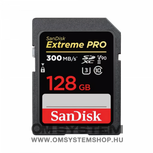 Sandisk SDXC 128 GB Extreme Pro memk. (300 MB/s olvasás) UHS-II, U3, V90 (121506)