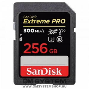 Sandisk SDXC 256 GB Extreme Pro memk. 300 MB/s olv.UHS-II, U3, V90 (215414)