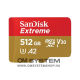 Sandisk microSDXC 512 GB Mobile Extreme memk. + adap., (olv.i seb.:190MB/s, & ír. seb.:130 MB/s), UHS-I, V30