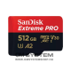 Sandisk microSDXC 512 GB Mobile Extreme PRO + adapter, (olv. seb.: 200MB/s , ír. seb.: 140MB/s) UHS-I, V30,