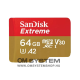 Sandisk microSDXC 64 GB Mobile Extreme memk. + adap., (olv.i seb.:170MB/s, & ír. seb.:80 MB/s), UHS-I, V30,